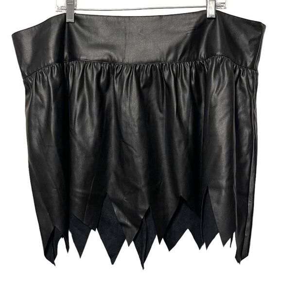 HANNA BARBERA Rocker Flintstones Bam Bam Faux Leather Skirt 3X - Picture 1 of 7